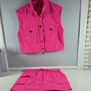 Vibrant Pink Skirt Set